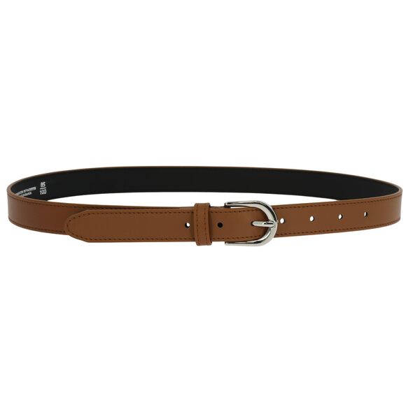 6511- Women Genuine Italian Leather Belt Luna, Made In France- Light Brown main image 5